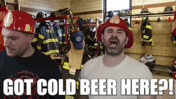 HistoryHyenas comedy beer beers firefighters GIF