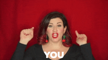 christinegritmon red thumbs up support encouragement GIF