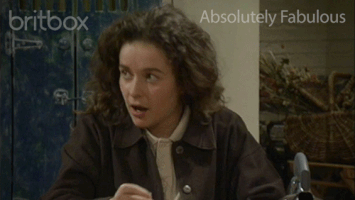 surprised absolutelyfabulous GIF by britbox