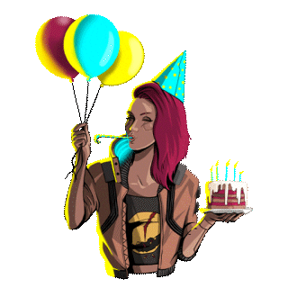 Happy Birthday Party Sticker by Cyberpunk 2077