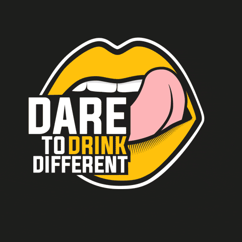 DaretoDrinkDifferent logo lick licking daring GIF