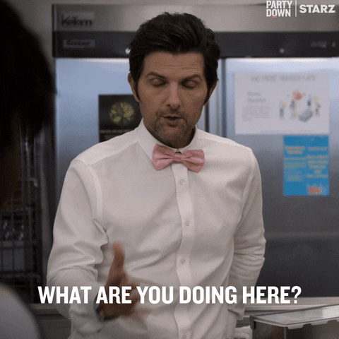 Surprised Adam Scott GIF by Party Down