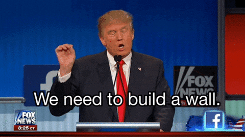 Trump Wall GIF - Find & Share on GIPHY