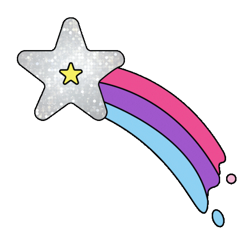 Shooting Star Rainbow Sticker by Steps