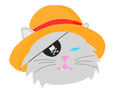 One Piece Cat Sticker by Jasi