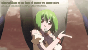 Green Hair Rock GIF