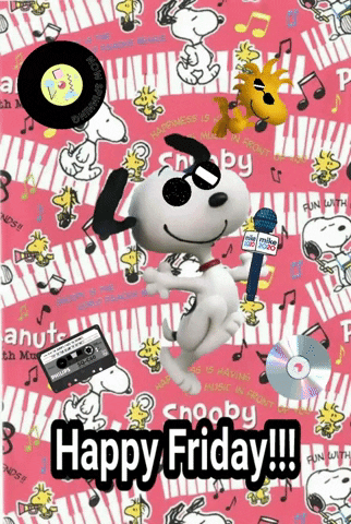Snoopy And Woodstock Celebrate Friday GIF