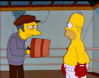 Homer Simpson Fighting GIF