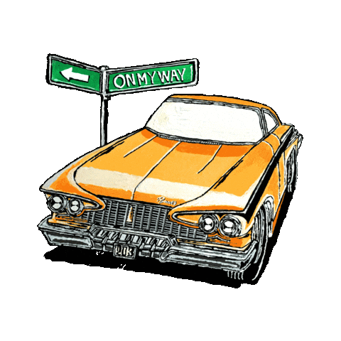 Classic Car Animation Sticker
