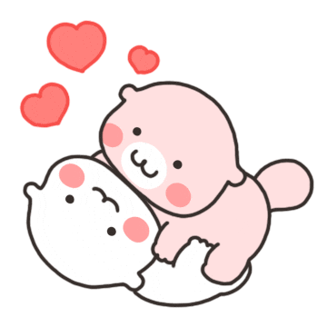 Couple Otter Sticker