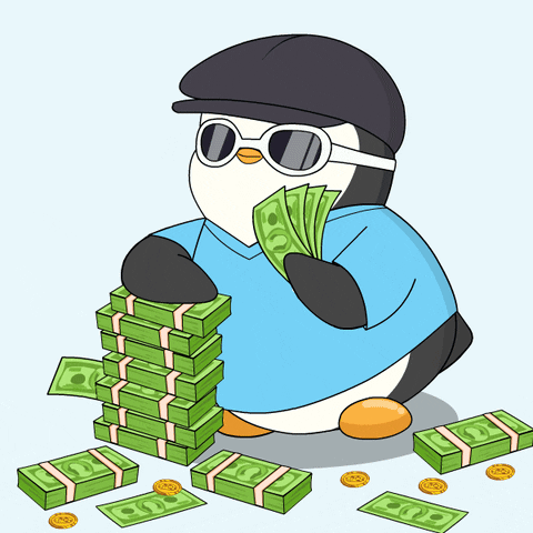 Money Invest GIF by Pudgy Penguins