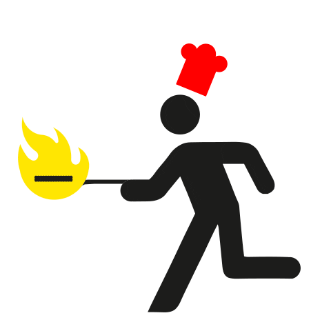 Burgers a la parrilla y cerveza artesanal. Flaming Industry Sticker