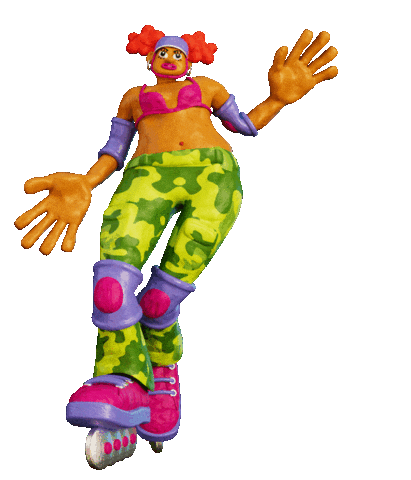 Rollerblading On My Way Sticker by christa j