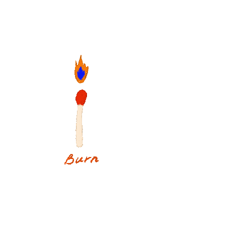 Fire Burn Sticker