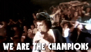 winning we are the champions GIF