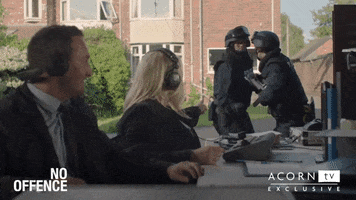 no offence yes GIF by Acorn TV
