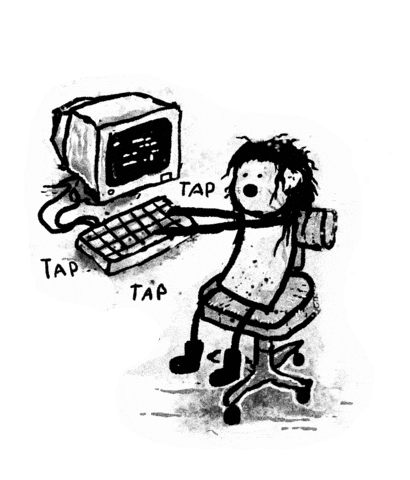 Tap Tap Tap Computer Sticker