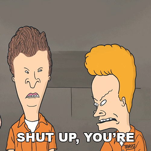 Beavis And Butthead Shut Up GIF by Paramount+