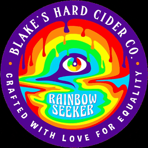 BlakesHardCiderCo rainbow trippy psychedelic pride GIF