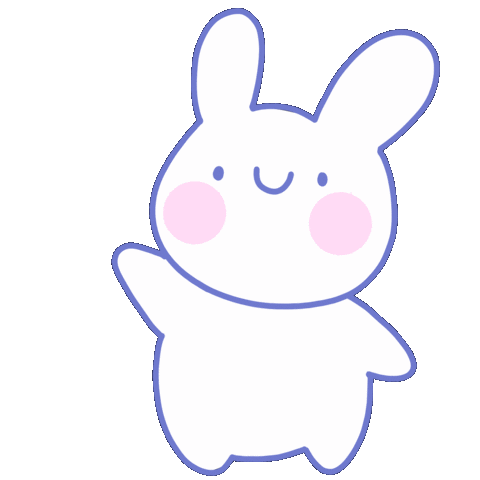 Bunny Hello Sticker by paulapastela