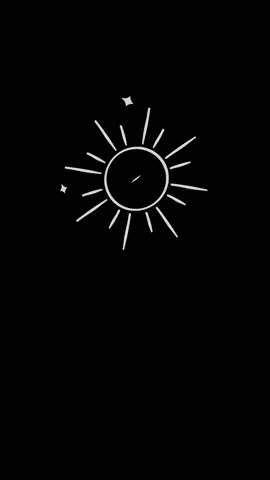 Sun Circle Around Blackandwhite GIF