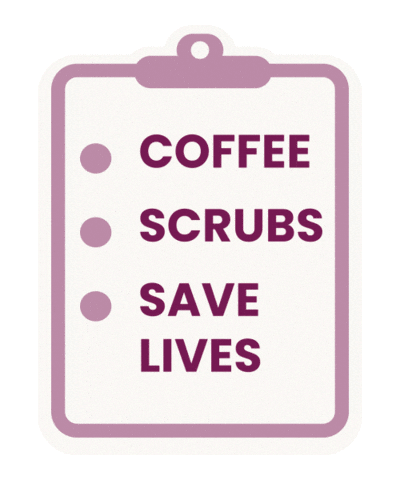 Coffee Scrubs Sticker by FlexCare Medical Staffing