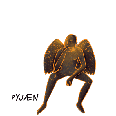 Angel Smoking Sticker by PYJÆN