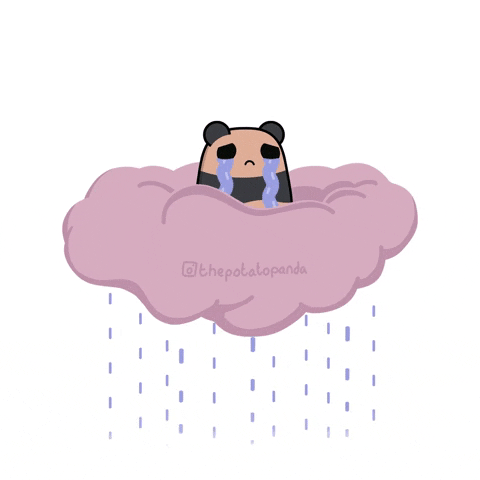 Thepotatopanda sad pink mood crying GIF