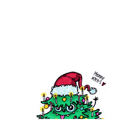 Merry Christmas Sticker by Kokee Thornton