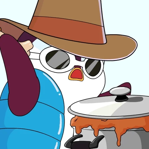 Penguin Cooking GIF