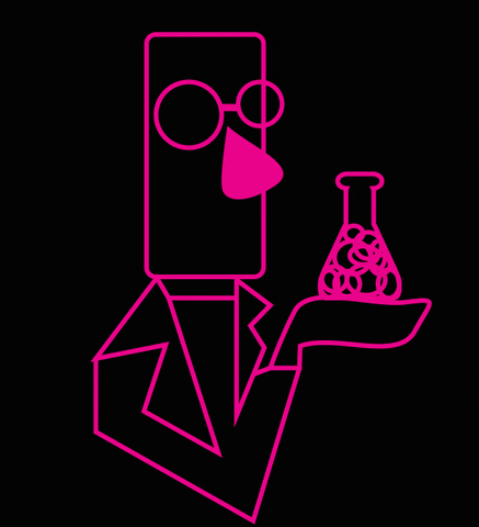 byummbio cartoon pink science bubbles GIF