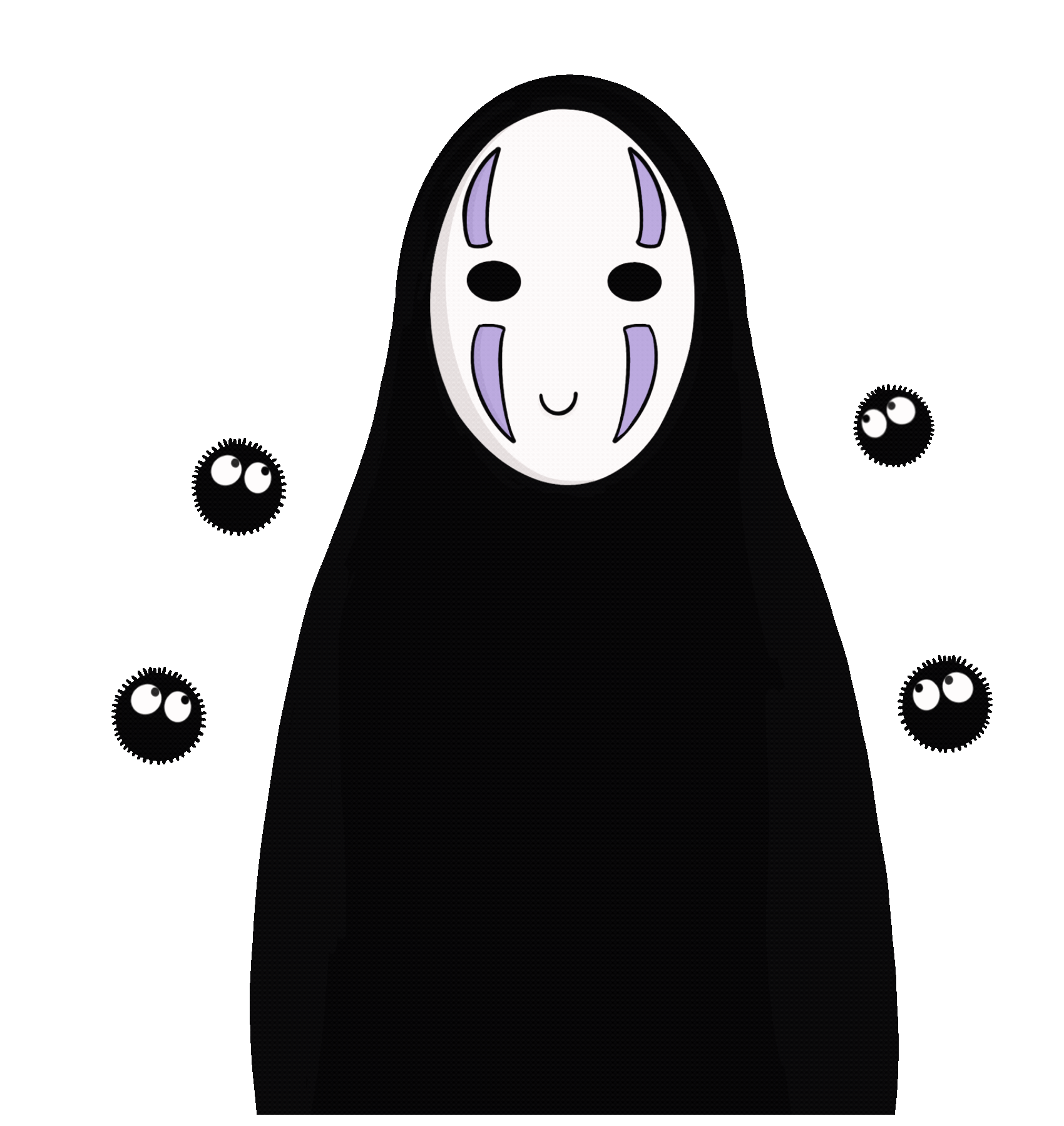 Spirited Away No Face Sticker for iOS & Android | GIPHY