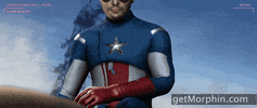 Captain America Robot GIF by Morphin