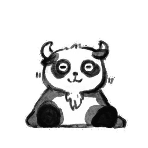 Panda Eating Sticker