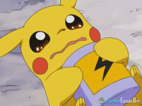 Resultado de imagen para pikachu llorando
