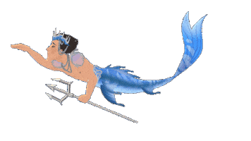 Trident Merman Sticker by Mermaid_Lux