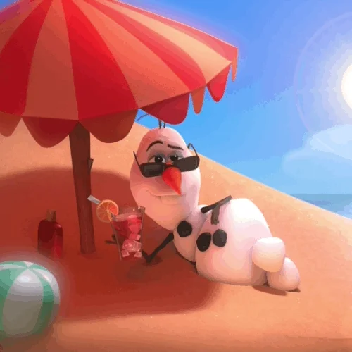 Summer Snowman GIF