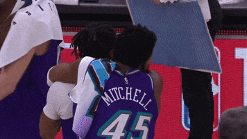 Donovan Mitchell Hugs GIF by Utah Jazz