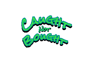 Caught Not Bought Sticker by Venture Wetsuits