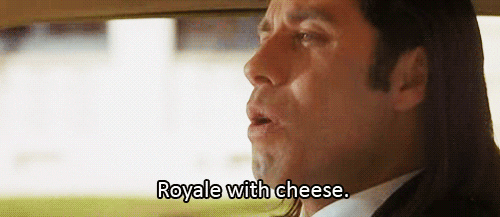 Pulp Fiction Royale With Cheese GIF - Find & Share on GIPHY