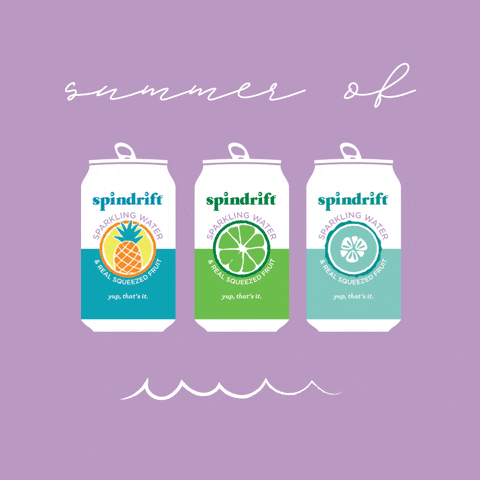 Summer Drinks Real Fruit Tastes Better GIF by Spindrift Sparkling Water