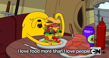 i love food more than i love people