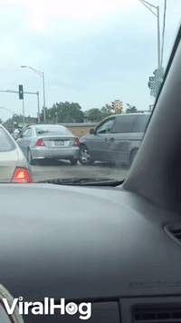 Minivan Slams Into Stationary Sedan Before Speeding Away