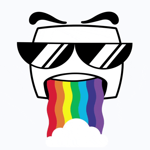 Rainbow Puke GIF by Incoludido