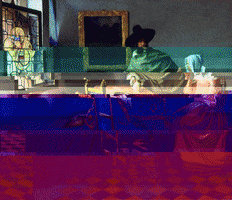 loretoriveros art glitchart painting vermeer GIF