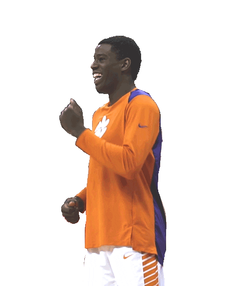 Happy Basketball Sticker by Clemson Tigers for iOS & Android GIPHY