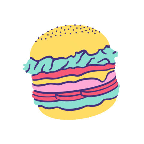 Flower Burger Sticker