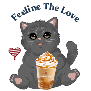 Cat Love Sticker by Kenangan Coffee