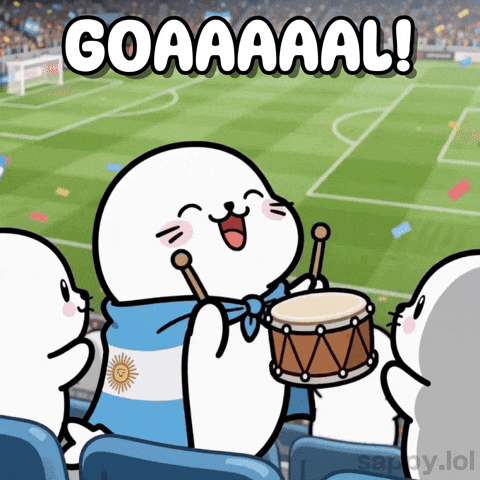 Vamos Argentina World Cup GIF by Sappy Seals