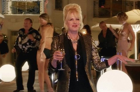 excited absolutely fabulous GIF